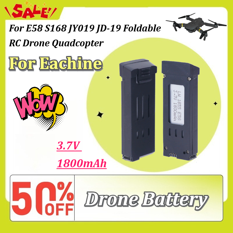 Eachine Drone E58 - Nova Bateria de Lítio Recarregável 3.7V