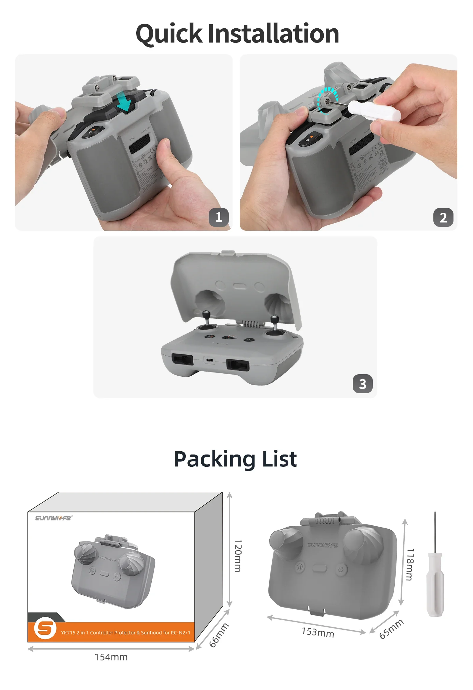 2 em 1 controlador protetor su - Drone Sun Shade avaliação e preço
